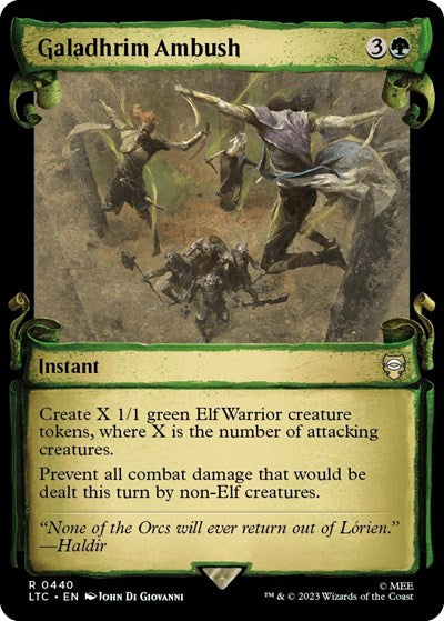 Galadhrim Ambush (Showcase Scrolls) (Commander: The Lord of the Rings: Tales of Middle-earth) Near Mint Foil