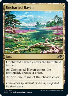 Uncharted Haven (Kamigawa: Neon Dynasty) Near Mint Foil