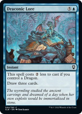 Draconic Lore (Commander Legends: Battle for Baldur's Gate) Near Mint Foil