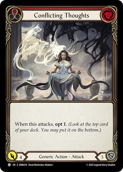 Conflicting Thoughts (Red) (Omens of the Third Age) Near Mint Foil