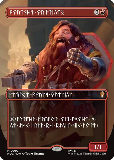 Dwarven Warriors (Borderless) (Dwarvish) (The Hobbit: Eternal-Legal) Near Mint