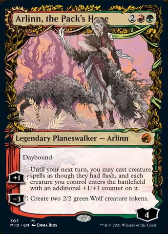 Arlinn, the Pack's Hope / Arlinn, the Moon's Fury (Showcase) (Innistrad: Midnight Hunt) Near Mint
