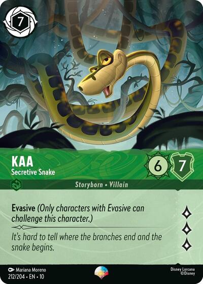 Kaa - Secretive Snake (Epic) (Whispers in the Well) Near Mint Holofoil