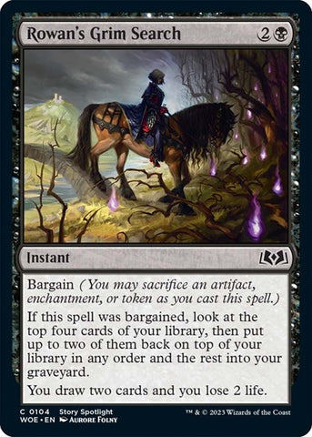 Rowan's Grim Search (Wilds of Eldraine) Near Mint
