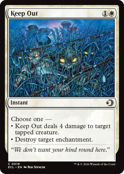 Keep Out (Lorwyn Eclipsed) Near Mint Foil