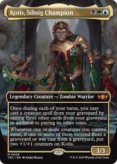 Kotis, Sibsig Champion (Borderless) (Commander: Tarkir: Dragonstorm) Light Play Foil