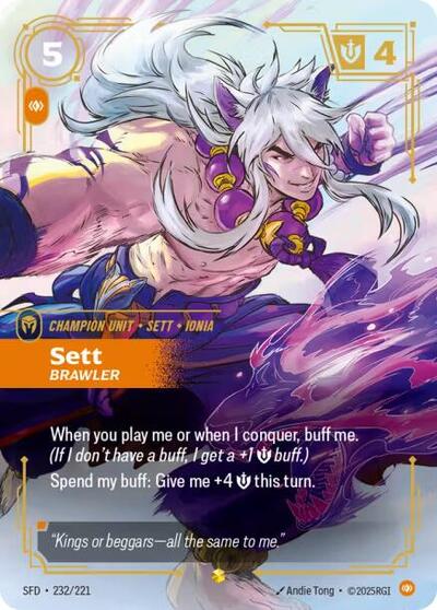 Sett Brawler (Overnumbered) (Spiritforged) Near Mint Foil