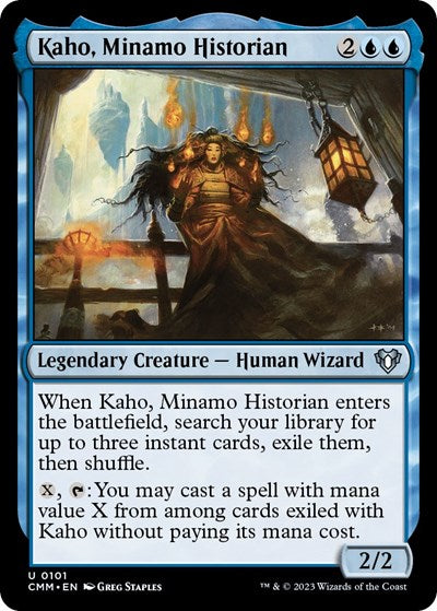 Kaho, Minamo Historian (Commander Masters) Light Play Foil
