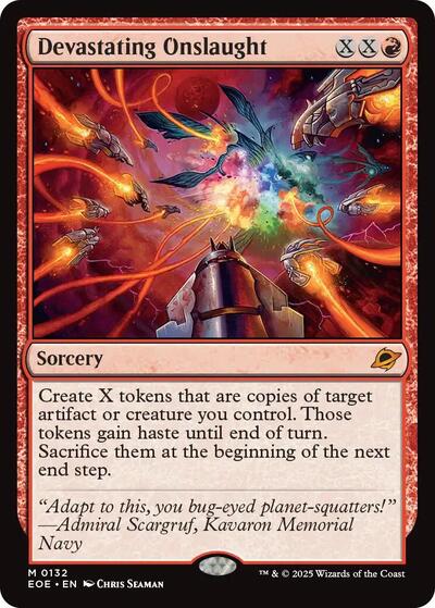 Devastating Onslaught (Edge of Eternities) Light Play Foil