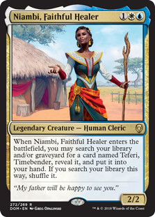 Niambi, Faithful Healer (Dominaria) Near Mint