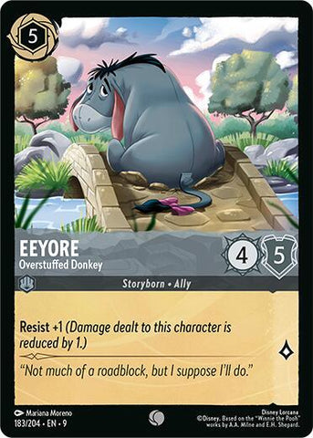 Eeyore - Overstuffed Donkey (Fabled) Near Mint Cold Foil