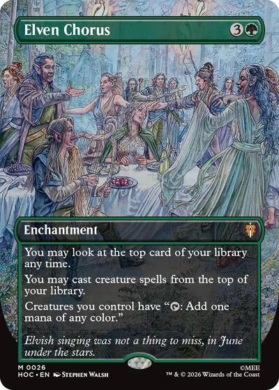 Elven Chorus (Borderless) (The Hobbit: Eternal-Legal) Near Mint
