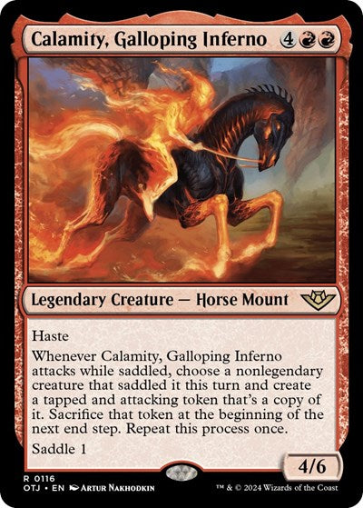 Calamity, Galloping Inferno (Outlaws of Thunder Junction) Near Mint Foil