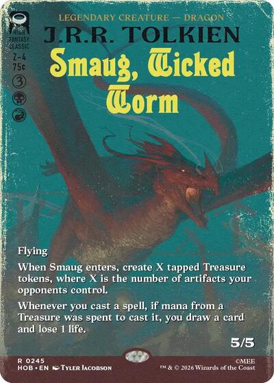 Smaug, Wicked Worm (Borderless) (The Hobbit) Near Mint Foil