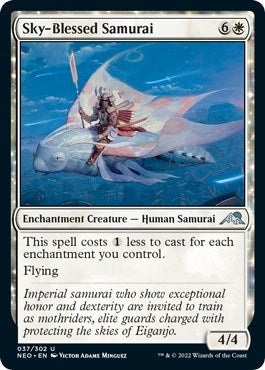 Sky-Blessed Samurai (Kamigawa: Neon Dynasty) Near Mint Foil
