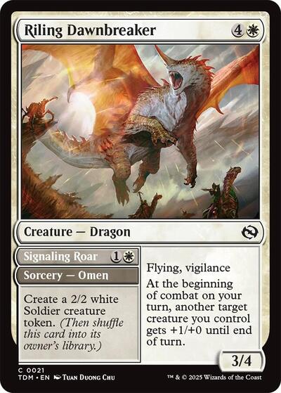Riling Dawnbreaker (Tarkir: Dragonstorm) Near Mint Foil
