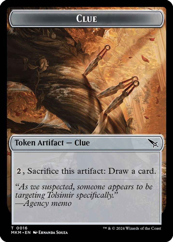 Clue (0016) // A 0043 Double-Sided Token