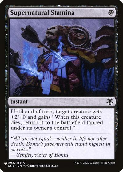Supernatural Stamina (The List) Near Mint
