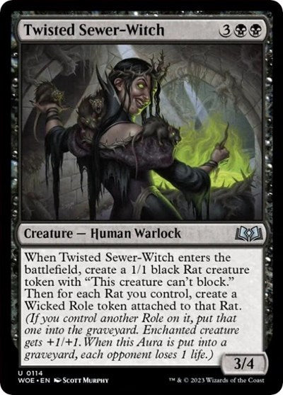 Twisted Sewer-Witch (Wilds of Eldraine) Near Mint