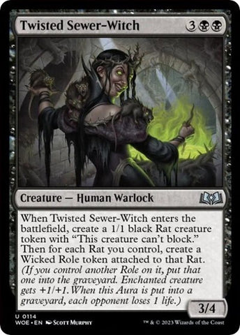Twisted Sewer-Witch (Wilds of Eldraine) Near Mint