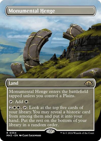 Monumental Henge (Borderless) (Modern Horizons 3) Near Mint