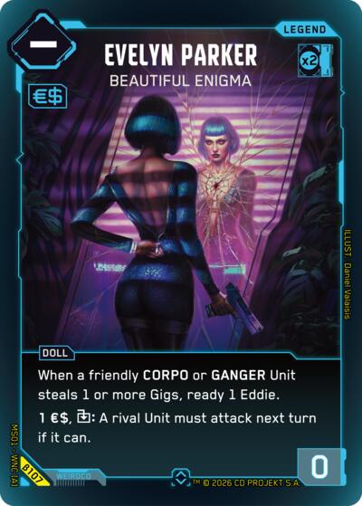 Evelyn Parker Beautiful Enigma (Rare) (Welcome to Night City - Beta) Near Mint Foil