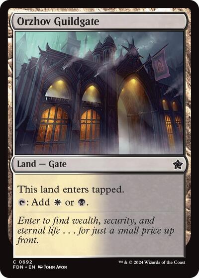 Orzhov Guildgate (Foundations) Near Mint