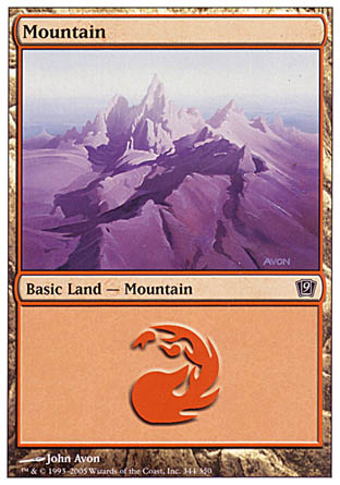 Mountain (344) (9th Edition) Near Mint