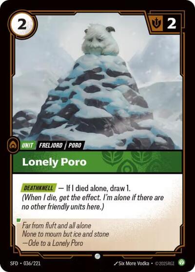 Lonely Poro (Spiritforged) Near Mint