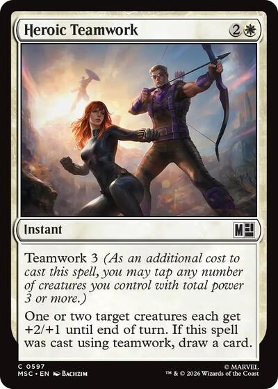 Heroic Teamwork (Commander: Marvel Super Heroes) Near Mint Foil