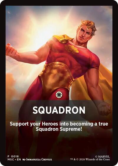 Squandron Theme Card (Commander: Marvel Super Heroes) Near Mint
