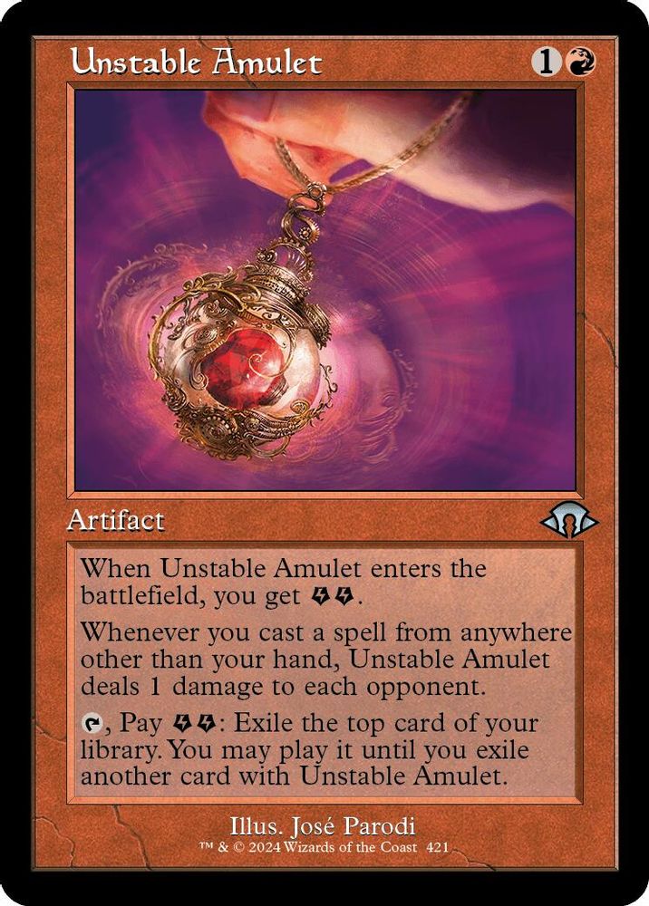 Unstable Amulet (Retro Frame)