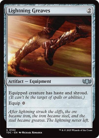 Lightning Greaves (Commander: Tarkir: Dragonstorm) Near Mint