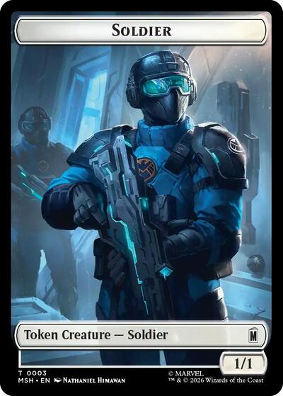 Soldier / Robot Villain Double-Sided Token (Marvel Super Heroes) Near Mint