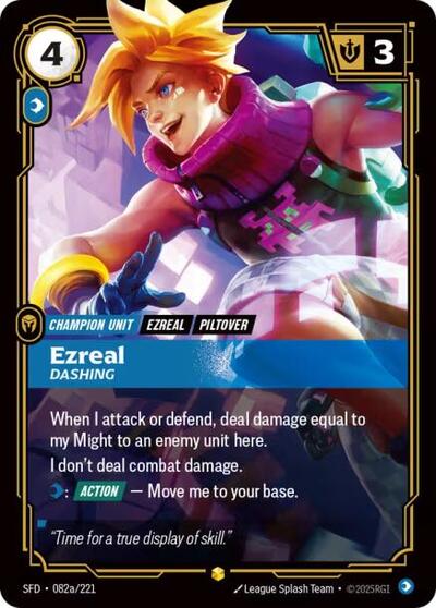 Ezreal Dashing (Alternate Art) (Spiritforged) Near Mint Foil
