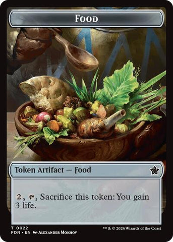 Food / Treasure Double-Sided Token (Foundations) Near Mint