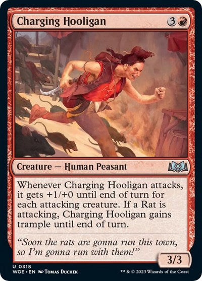 Charging Hooligan (Wilds of Eldraine) Near Mint Foil