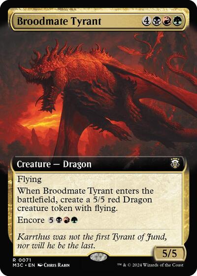 Broodmate Tyrant (Extended Art) (Commander: Modern Horizons 3) Near Mint