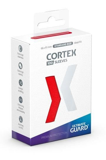 Cortex Sleeves Standard Size Glossy Red (100ct.) (Ultimate Guard) New