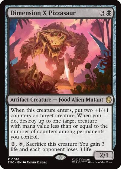 Dimension X Pizzasaur (Commander: Teenage Mutant Ninja Turtles) Near Mint Foil