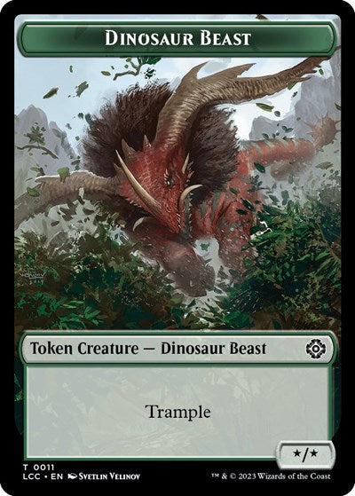 Dinosaur Beast / Dinosaur Double-Sided Token (Commander: The Lost Caverns of Ixalan) Near Mint