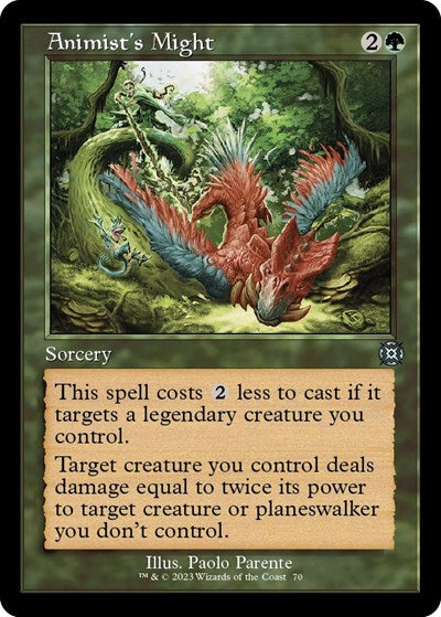 Animist's Might (Retro Frame) (March of the Machine: The Aftermath) Near Mint Foil