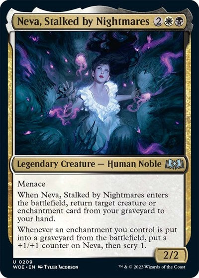 Neva, Stalked by Nightmares (Wilds of Eldraine) Near Mint Foil