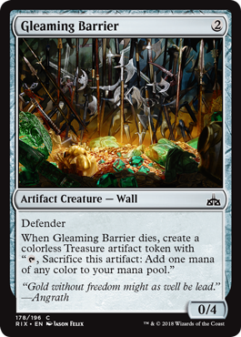 Gleaming Barrier (Rivals of Ixalan) Near Mint Foil