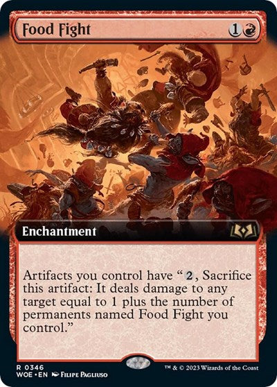 Food Fight (Extended Art) (Wilds of Eldraine) Near Mint Foil