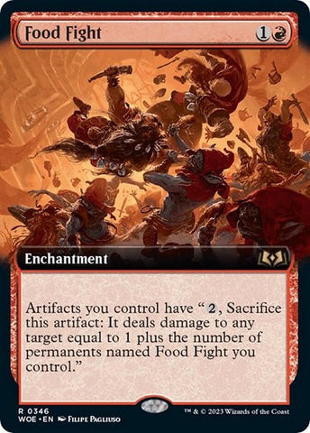 Food Fight (Extended Art) (Wilds of Eldraine) Near Mint Foil