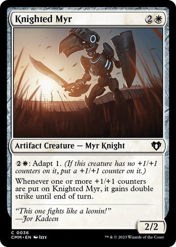 Knighted Myr (Commander Masters) Near Mint Foil