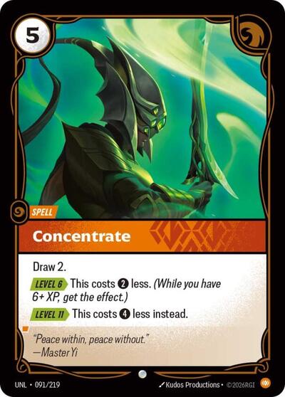 Concentrate (Unleashed) Near Mint Foil