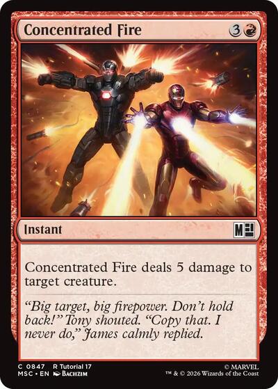 Concentrated Fire (Commander: Marvel Super Heroes) Near Mint