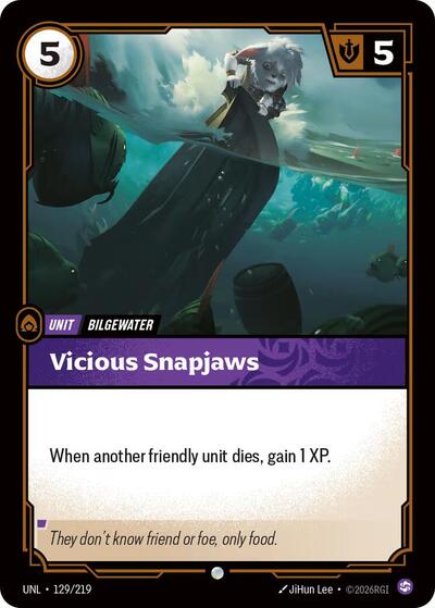 Vicious Snapjaws (Unleashed) Near Mint Foil